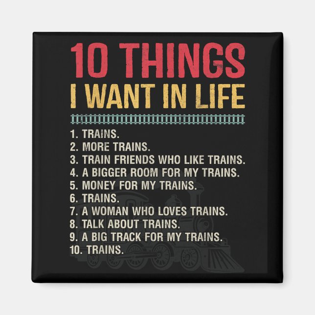 Imán Funny Model Railroad Conductor Train Lover Locomot (Frente)