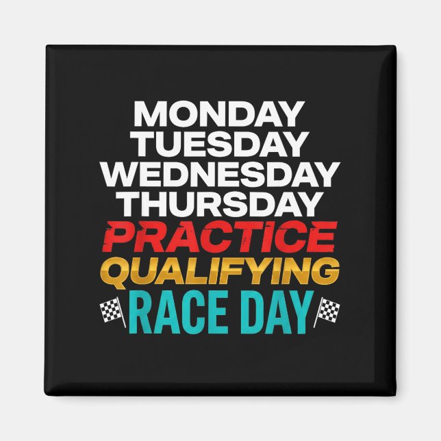 Imán Funny Monday Tuesday Thursday Practice Qualifying  (Frente)