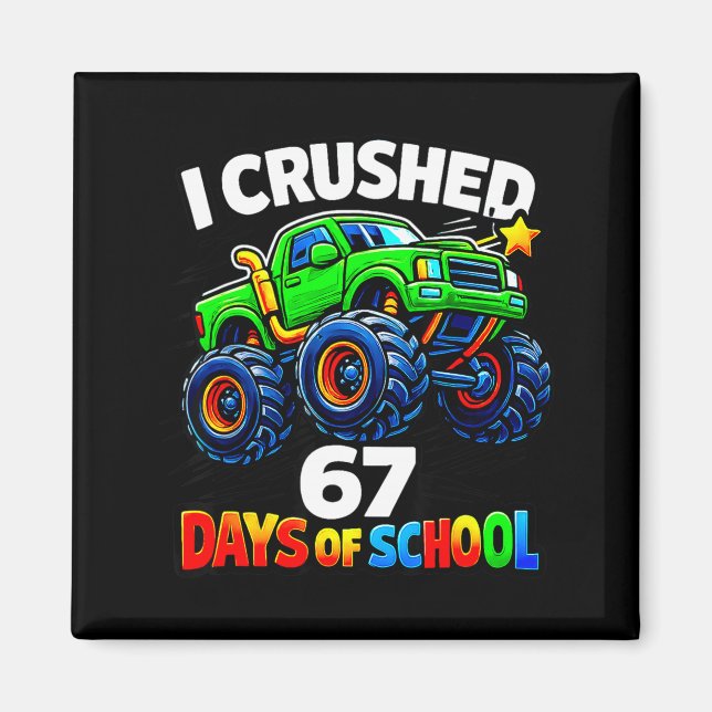 Imán Funny Monster Truck Six Seven Meme Boys Kids Schoo (Frente)