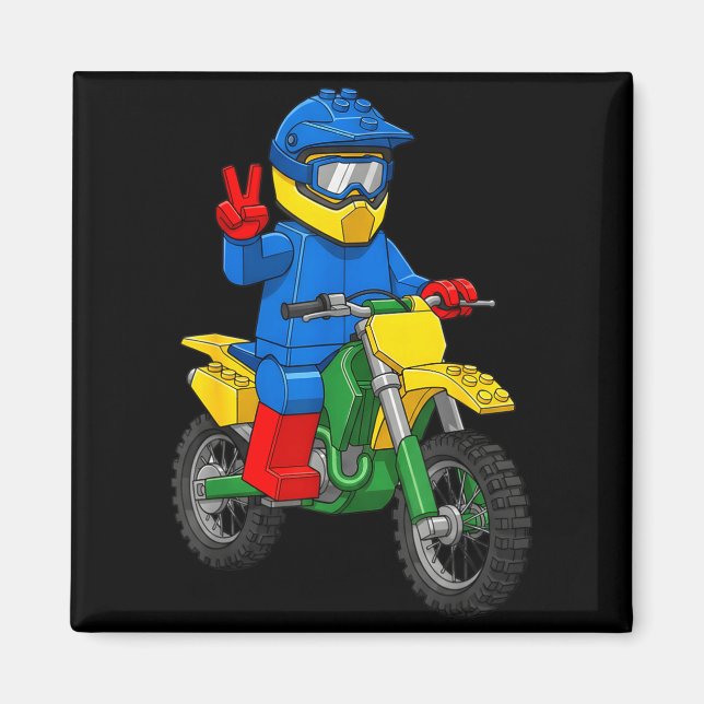 Imán Funny Motorbike Builder Boys Block Building Toys D (Frente)