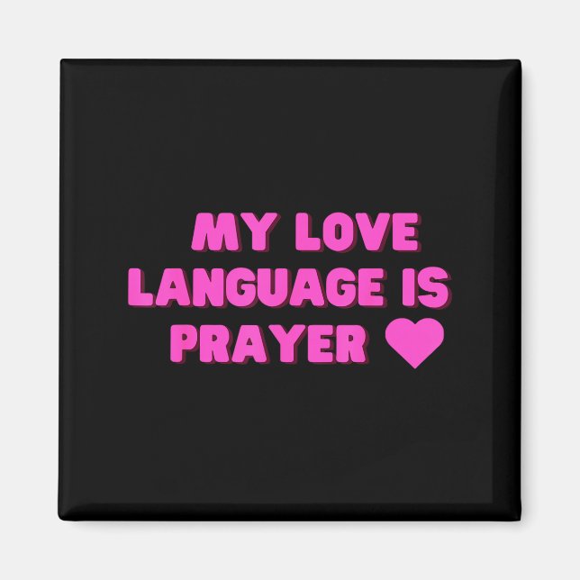 Imán Funny My Love Language Is Prayer Jesus Christian  (Frente)