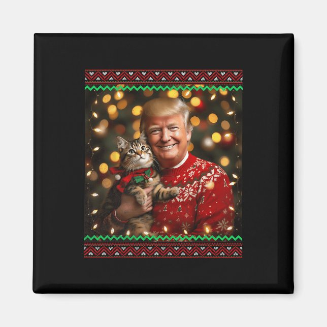 Imán Funny Navidades de los amantes del gato endulzan a (Frente)