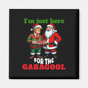 Imán Funny Navidades de Trump Santa estoy aquí para el