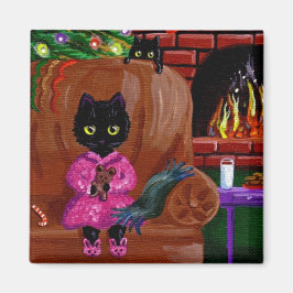 Imán Funny Navidades Gato Regalo Regalo Regalo Creation