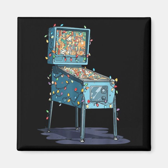 Imán Funny Nball Machine Christmas Graphics Lights Love (Frente)
