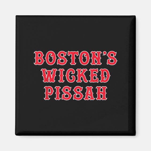 Imán Funny New England Boston's Wicked Ah  (Frente)
