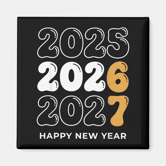 Imán Funny New Year 2026 Kids Six Seven 67 Meme  (Frente)