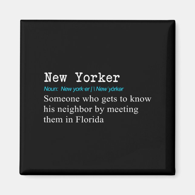 Imán Funny New Yorker Dictionary Definition Gif  (Frente)