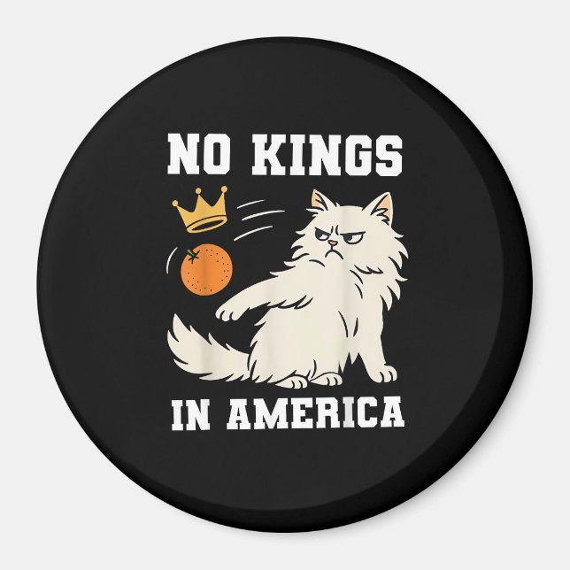 Imán Funny No Kings in America Retro Classic Style (Frente)