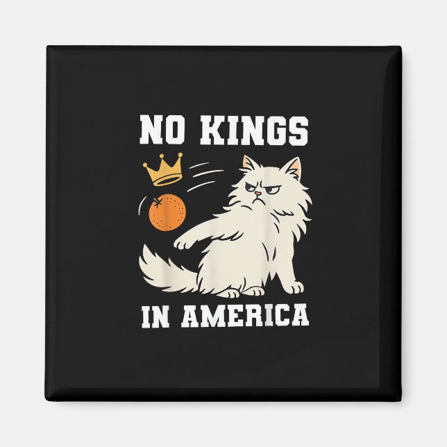 Imán Funny No Kings in America Retro Classic Style (Frente)