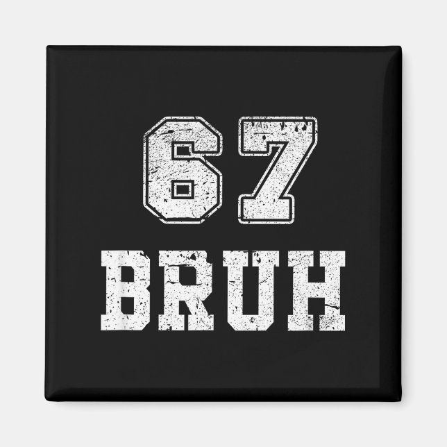 Imán Funny Number Bruh Meme Retro Gift Men, Boys Tee Fa (Frente)