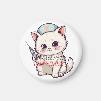 Imán Funny Nurse Cat The Vein Finder Personalized