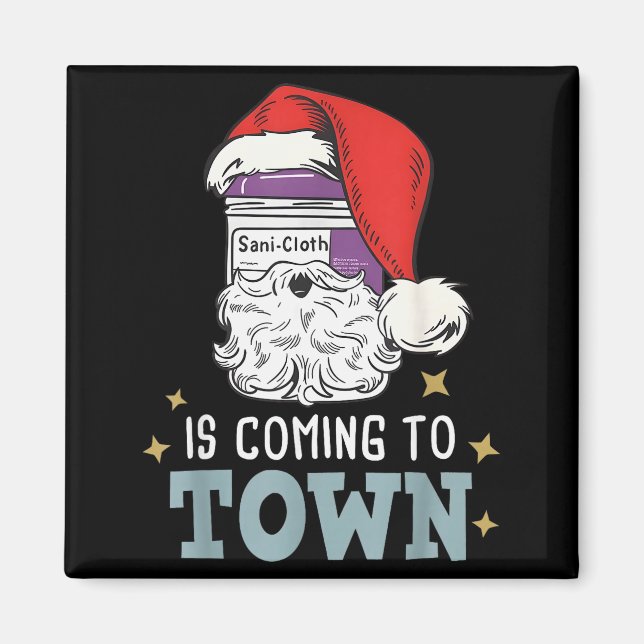 Imán Funny Nurse Christmas Rn Tech Medical Istant Holid (Frente)