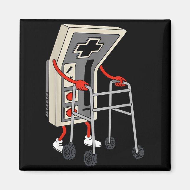 Imán Funny Old Gamer Gaming Retro 80s 90s Video Game Ol (Frente)