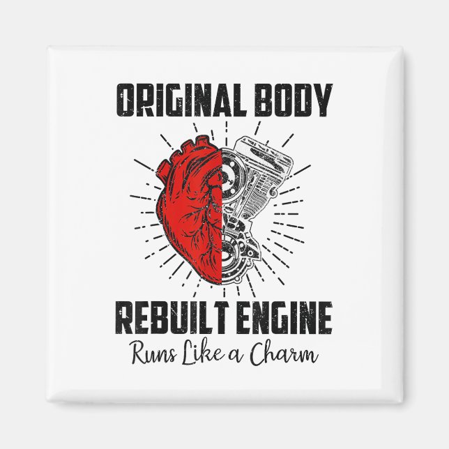 Imán Funny Open Heart Surgery Recovery Survivor Gifts M (Frente)