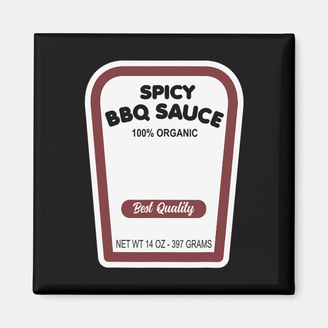 Imán Funny Organigrama Bbq Sauce Halloween Easy Group C (Frente)