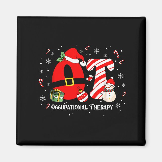 Imán Funny Ot Nurse Occupational Therapy Santa Christma (Frente)