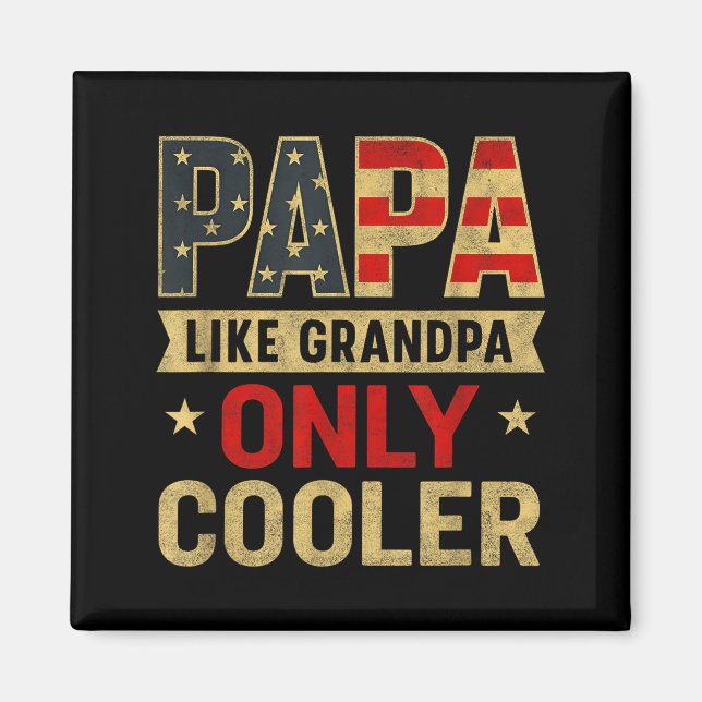 Imán Funny Papa Art For Grandpa From Grandkids Father's (Frente)
