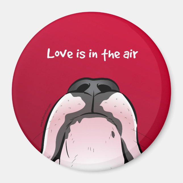 Imán Funny personalizado Bull Terrier Fridge Magnet (Frente)