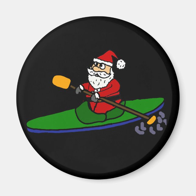 Imán Funny Personalizado de Navidades de Santa Claus Ka (Frente)