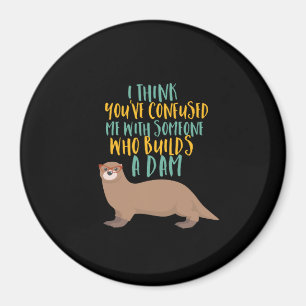 Imán Funny Personalizado de Otter confundido con castor