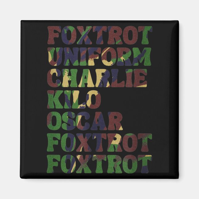 Imán Funny Phonetic Alphabet Nato Military Lice Army Ta (Frente)