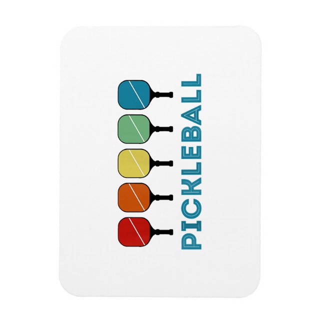 Imán Funny Pickleball Retro Vintage (Vertical)