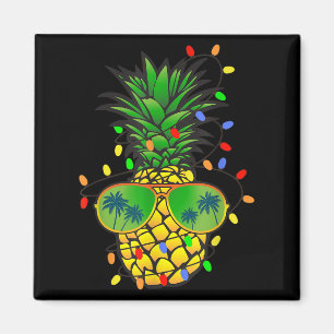 Imán Funny Pineapple Xmas Tree Navidades En Julio