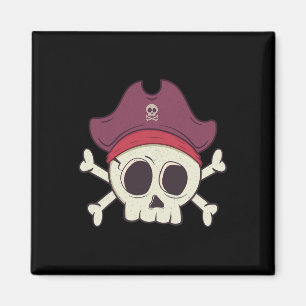 Imán Funny Pirate Skull Personalizado Halloween