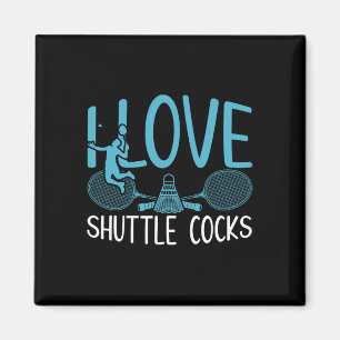 Imán Funny Player Love Badminton Chiste I Love Shuttle 