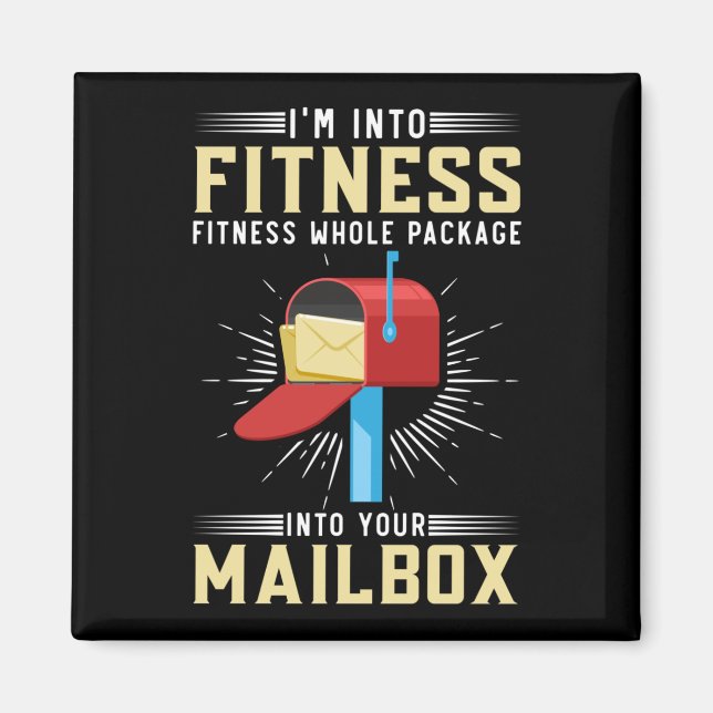 Imán Funny Postal Worker Fitness Postman (Frente)