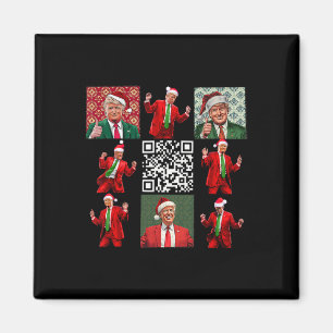 Imán Funny presidente de Qr Trump Navidades bailando da