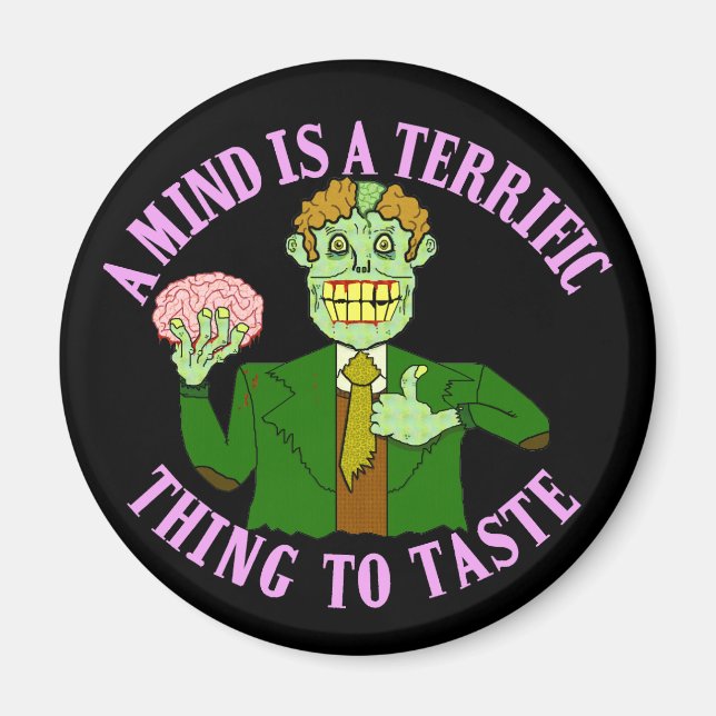 Imán Funny Profesor Zombie Proverb (Frente)