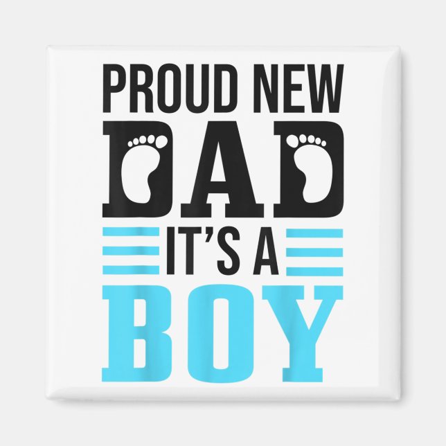 Imán Funny Proud New Dad It's A Boy Gift For Men Cool N (Frente)