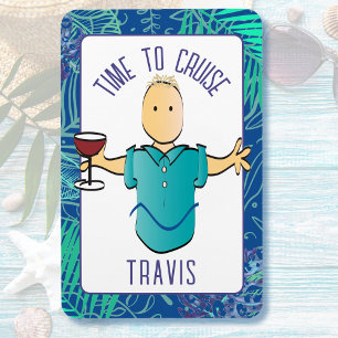 Imán Funny Puerta de crucero tropical macho Personaliza