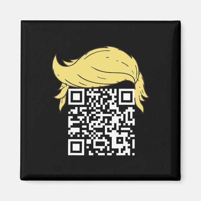 Imán Funny Qr presidente Trump, código de baile 2 (Frente)