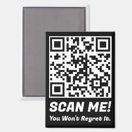 Imán Funny QR Scan Me! Funny Regret Joke