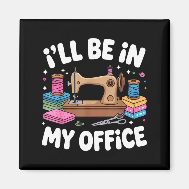 Imán Funny Quilting Art For Men Women Cat Quilt Sewing  (Frente)