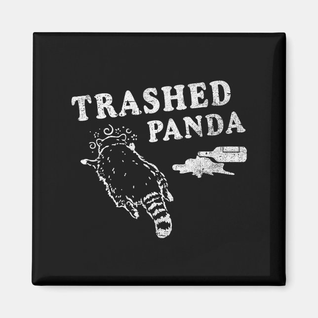 Imán Funny Raccoon,trashed Panda For Him Men, Women  (Frente)