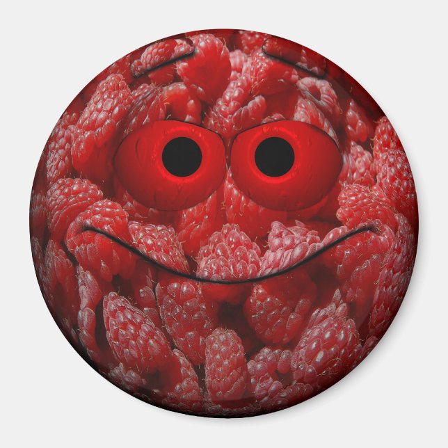 Imán Funny Raspberry Emoticon (Frente)
