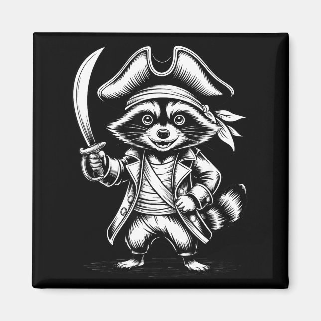 Imán Funny Rate Raccoon  (Frente)