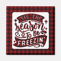 Funny Red Buffalo Plaid es el Navidad de temporada