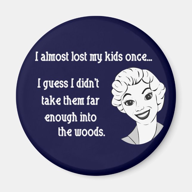 Imán Funny Retro Mom Magnet (Frente)