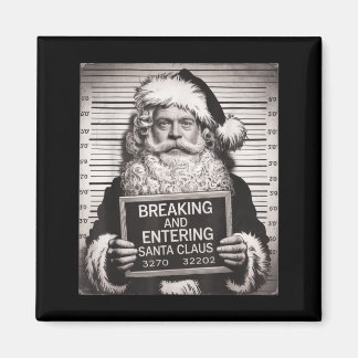 Imán Funny Santa Claus Mugshot Christmas – Santa Xmas 
