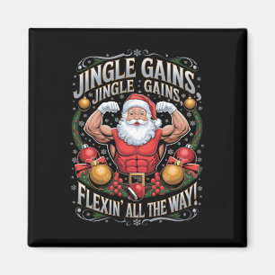 Imán Funny Santa Navidades Gym Workout Motivation Fle