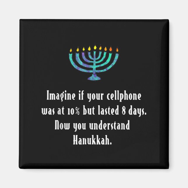 Imán Funny Sarcastic Hanukkah Chanukah Cellphone Quote  (Frente)