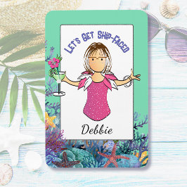 Imán Funny Saying Female Cartoon Fun Tropical Cruise