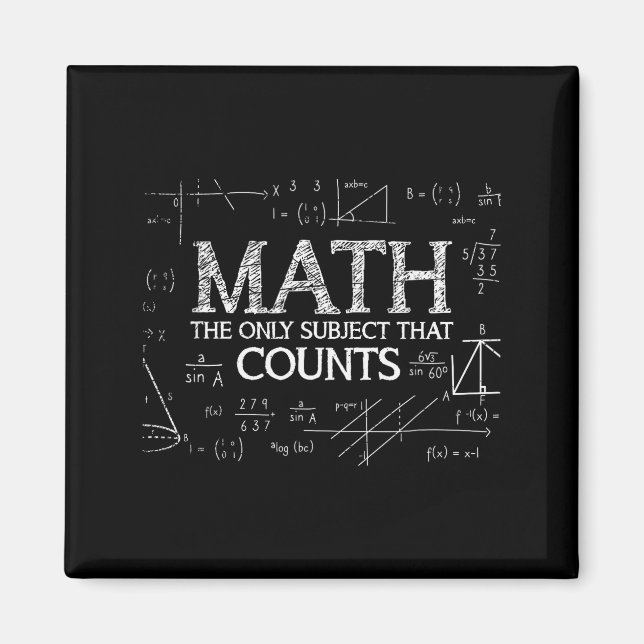 Imán Funny Science Nerd Math The Only Subject That Coun (Frente)