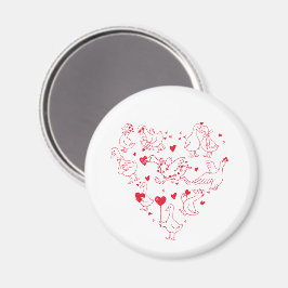 Imán Funny Silly Goose Heart Magnet | Valentine’s Day