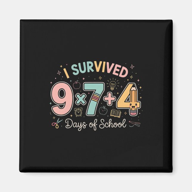 Imán Funny Six Seven 67 Days Of School Meme Math Teache (Frente)